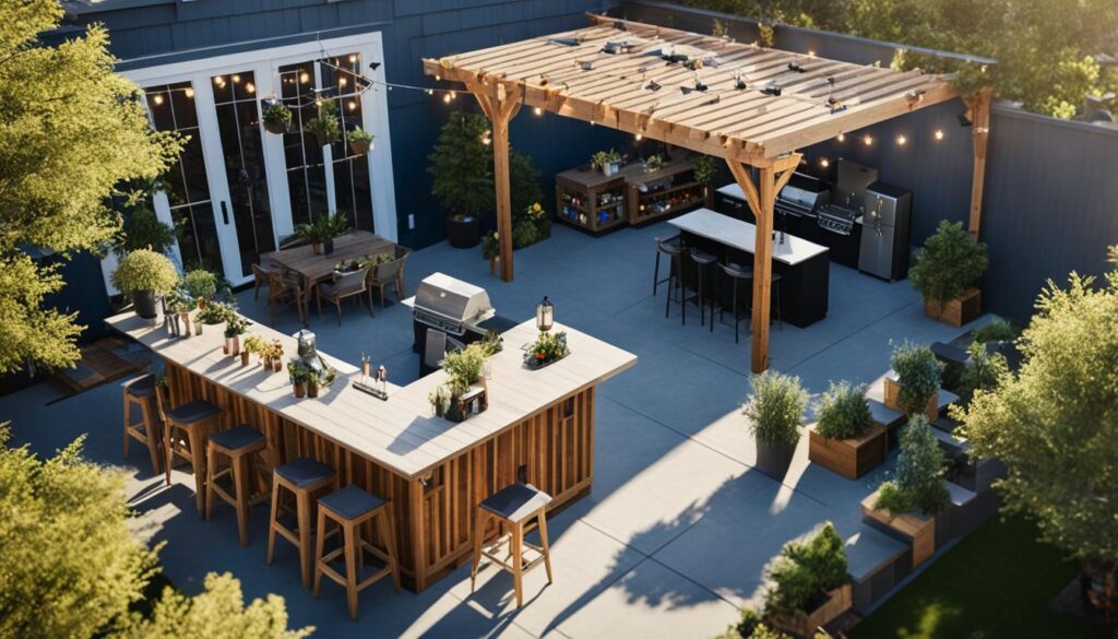 DIY outdoor bar plans and construction guide