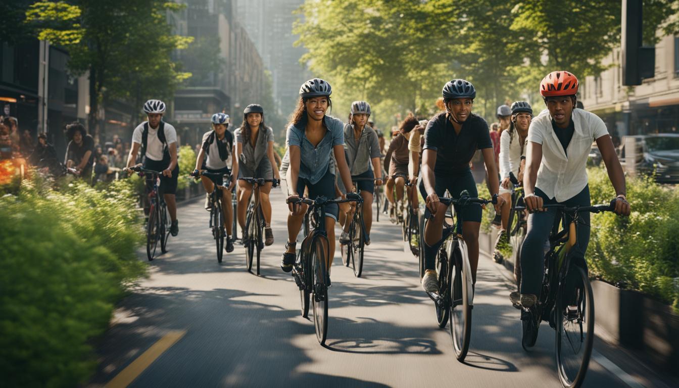 cyclists and sustainable future